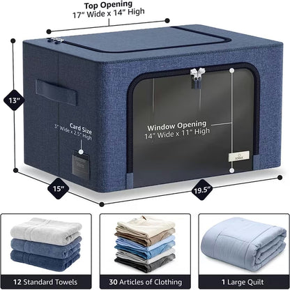 Stackable Metal Frame Storage Bin