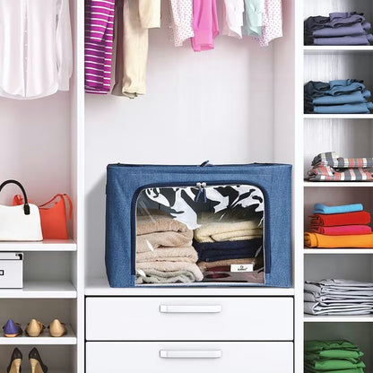 Stackable Metal Frame Storage Bin